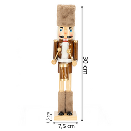 Dziadek do orzechów 30 cm drewniany żołnierzyk figurka świąteczna ozdoba choinkowa