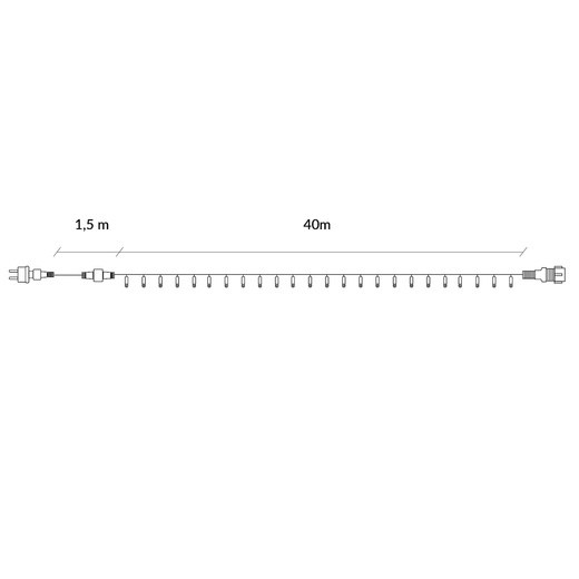 Lampki choinkowe 500 Led zimny biały+ niebieski flash 41,5 m oświetlenie świąteczne IP44