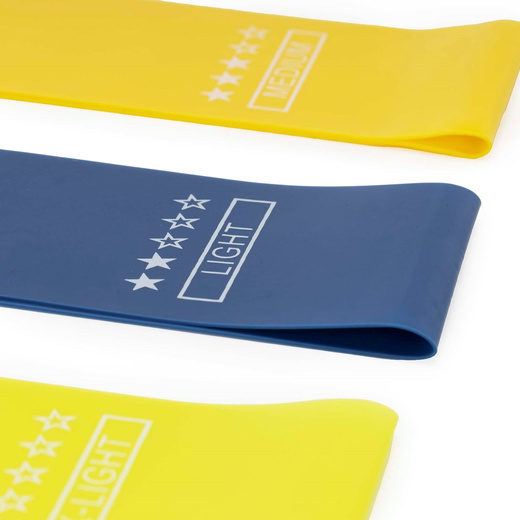 Gumy oporowe do ćwiczeń zestaw 5 szt. taśmy fitness rehabilitacyjne opór 1-20 kg