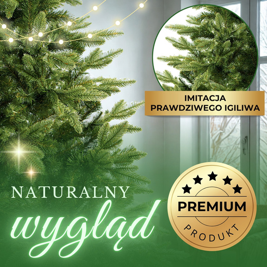 Choinka sztuczna premium 250 cm świerk naturalny
