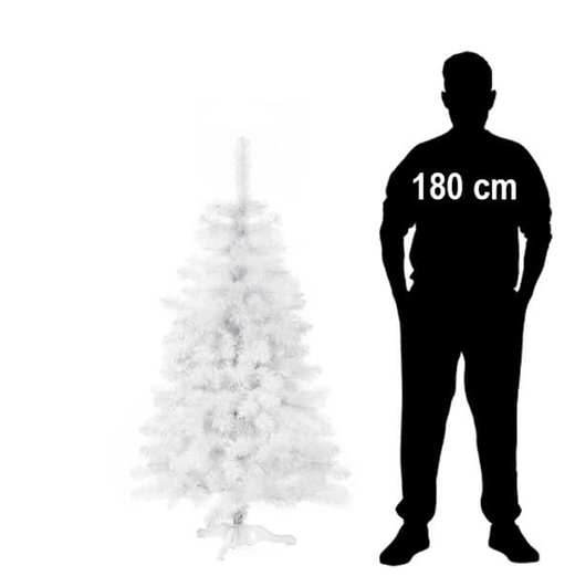 Choinka sztuczna 150 cm jodła biała nowoczesna jak żywa, ze stojakiem