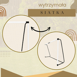 Bramka piłkarska, treningowa 300x200x90 cm metalowa z siatką do piłki nożnej