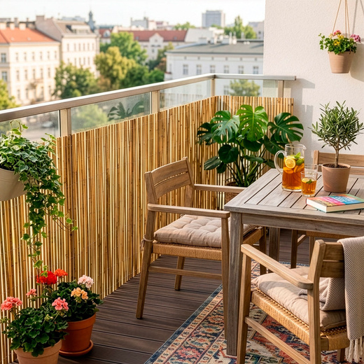Mata bambusowa na balkon 1 x 3 m osłona do ogrodu na ogrodzenie płot maskujący