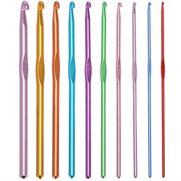 Zestaw do szydełkowania 22 szt. i etui szydełka z aluminium i stali nierdzewnej