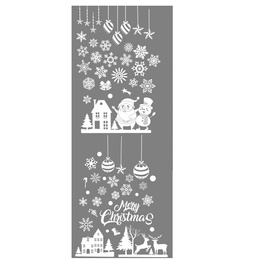 Naklejki świąteczne na okno 62 szt. ozdoby samoprzylepne, białe