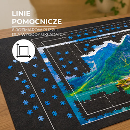 Mata do układania puzzli, zwijana 114x67 cm plansza, podkładka na 1500 puzzli