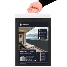Osłona balkonowa, maskująca 100x300 cm mata na balkon zacieniająca 95% antracytowa