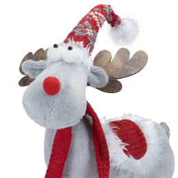 Świąteczny renifer figurka z teleskopowymi nóżkami ozdoba na święta