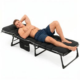 Łóżko turystyczne składane 175x57 cm kanadyjka łóżko polowe do 120 kg leżanka na kemping