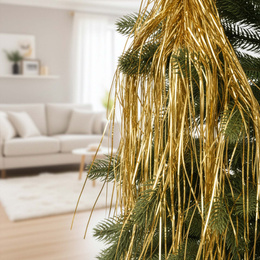 Włosy Anielskie na choinkę, dekoracja świąteczna 100 cm złote