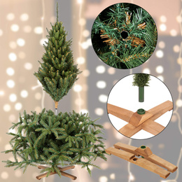 Choinka sztuczna 180 cm Premium Royal Trees świerk syberyjski z drewnianym stojakiem