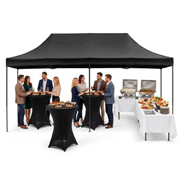 Namiot handlowy 3x6 m ogrodowy, pawilon na imprezy, catering czarny
