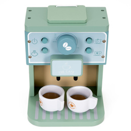 Ekspres do kawy z filiżankami drewniany, zabawka dla dzieci 8 el. multikolor