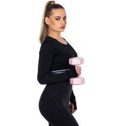 Ciężarki 2kg hexagonalne do ćwiczeń fitness hantle zestaw 2 szt. różowe