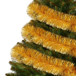 Łańcuch na choinkę 6m złoty girlanda choinkowa, średnica 10cm