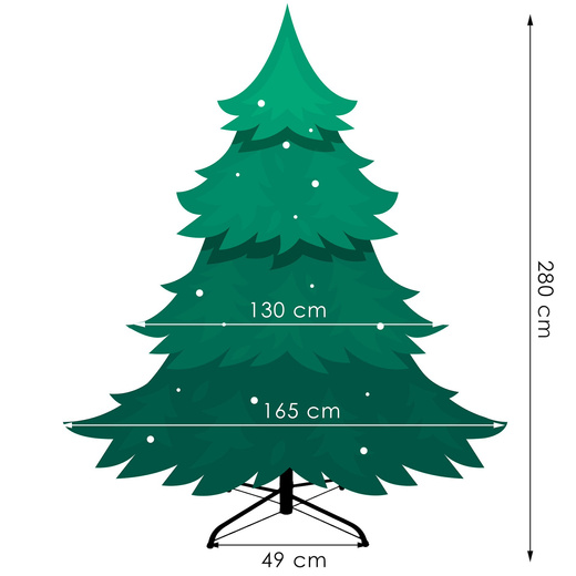 Choinka sztuczna 280 cm premium świerk PE