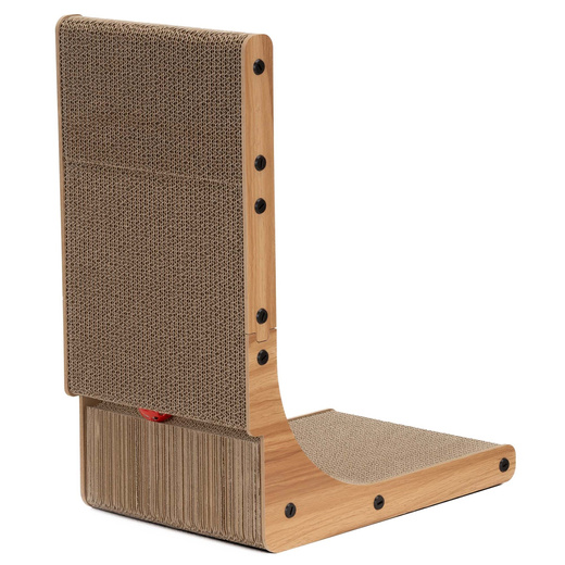 Drapak dla kota, karton do drapania z kocimiętką, legowisko z tektury, piłeczka z dzwoneczkiem