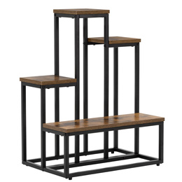 Kwietnik metalowy 67 cm stojak na kwiaty z 4 półkami loft wielopoziomowy nowoczesny