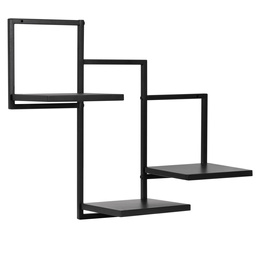 Półka ścienna, potrójna uniwersalna 57,5x21x50 cm wisząca, czarna
