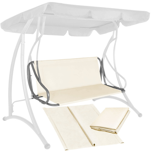 Materiał na siedzisko huśtawki ogrodowej 130 x 100 cm tkanina wodoodporna ecru