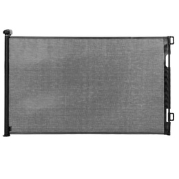 Bramka zabezpieczająca na schody 80 cm zwijana roleta do drzwi barierka ochronna czarna