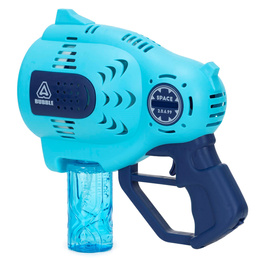 Pistolet na bańki mydlane z oświetleniem LED automat do baniek niebieski