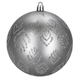 Bombki choinkowe 11 cm 12 szt.  zestaw ozdoby świąteczne zdobione srebrne