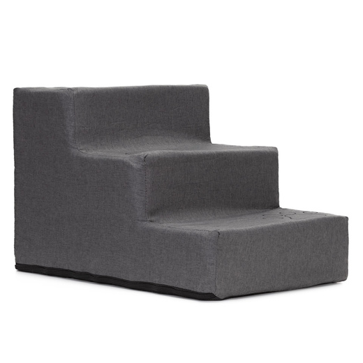 Schodki dla psa 30 cm podest, rampa 3 stopniowa, ciemnoszara