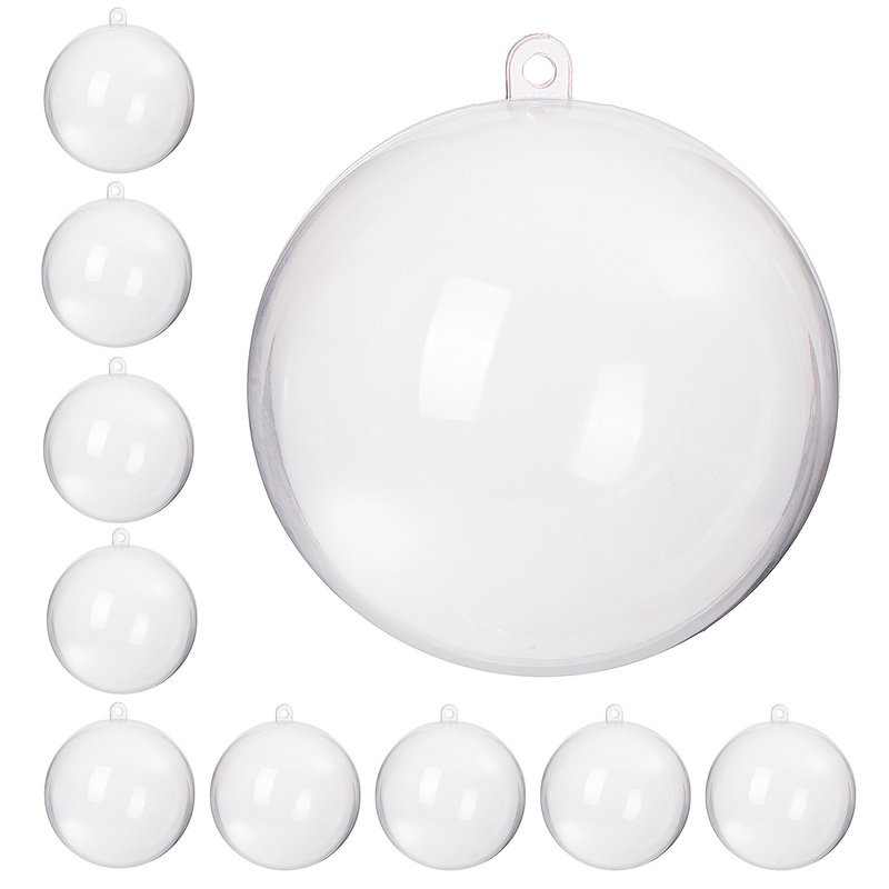 Bombki akrylowe 11cm kula plastikowa decoupage zestaw 10 szt.