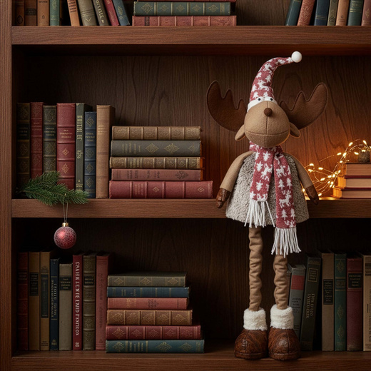 Świąteczny renifer 54-70 cm z teleskopowymi nóżkami ozdoba pod choinkę figurka