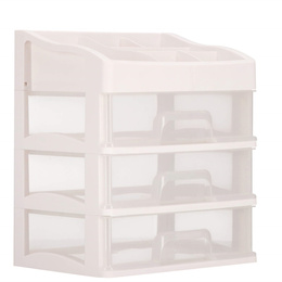 Organizer na kosmetyki 31x26,5x19,5 cm mleczny pojemnik na biżuterię z przegródkami