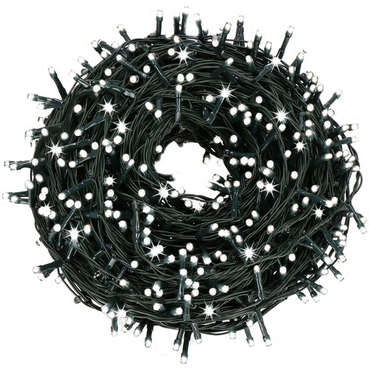 Kurtyna świetlna 300 led girlanda, lampki zewnętrzne sople zimny biały + flash