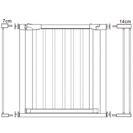Bramka zabezpieczająca schody 75-103 cm bramka rozporowa brązowo-czarna