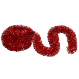 Łańcuch choinkowy 6m czerwony, girlanda na choinkę, średnica 7cm