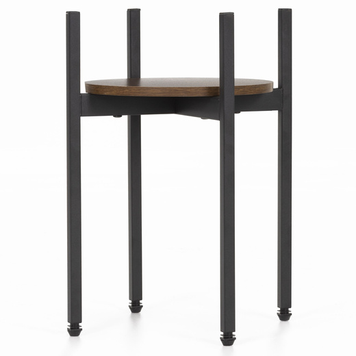 Kwietnik metalowy 42,5 cm stojak na kwiaty loft nowoczesny industrialny czarno-brązowy