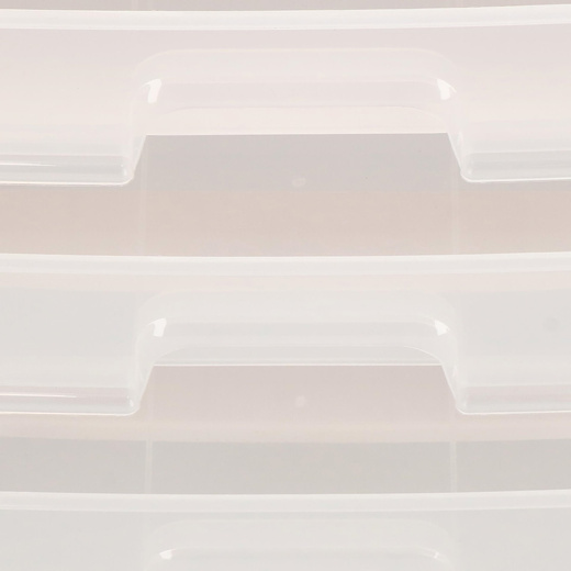 Organizer na kosmetyki 31x26,5x19,5 cm mleczny pojemnik na biżuterię z przegródkami
