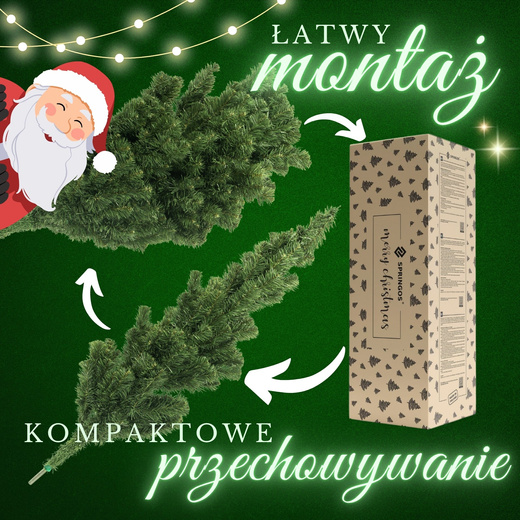 Choinka sztuczna premium 180 cm jodła zielona