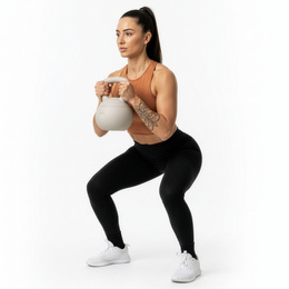 Kettlebell miękki 10 kg kula odważnik hantla ciężar do ćwiczeń fitness, beżowy