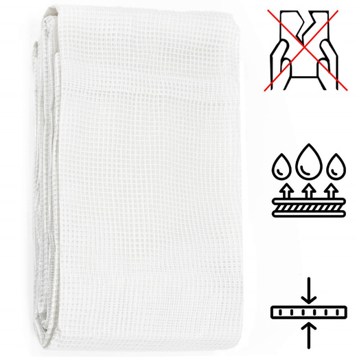 Plandeka 3x4m 100g/m2 gruba płachta ochronna biała, transparentna