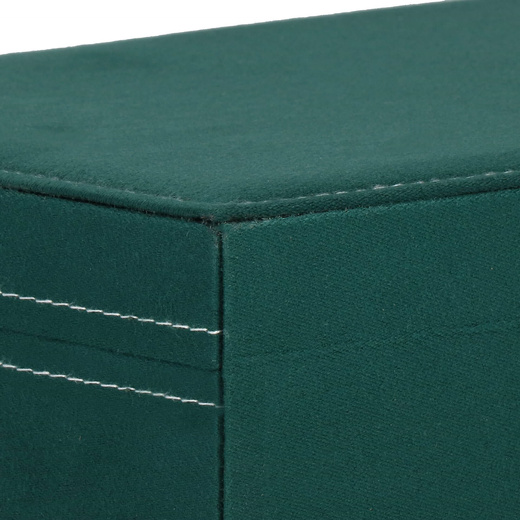 Szkatułka na biżuterię 28x19,5x7 cm zielony welurowy organizer z przegródkami