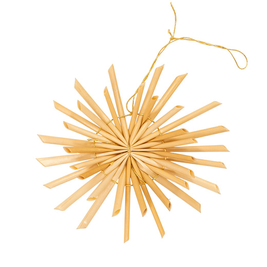 Ozdoby choinkowe, bombki słomiane 48 szt. naturalne dekoracje świąteczne, brązowe