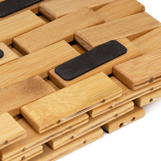 Mata łazienkowa, dywanik 80x50 cm antypoślizgowy, bambusowy