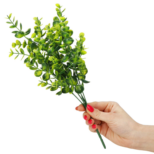 Sztuczne liście bukszpan 34 cm do bukietu 5 gałązek zielona wielkanoc