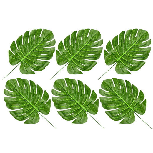 Sztuczna monstera liście 6 szt. dekoracja roślinna zielona