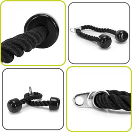 Uchwyt do ćwiczeń siłowych, linowy triceps do wyciągu górnego i dolnego