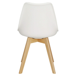 Krzesło skandynawskie do kuchni salonu jadalni Verde ekoskóra biało-czarne