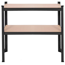 Regał metalowy z 5 półkami zestaw 2 szt. 150x75x30cm do garażu, piwnicy, czarne 