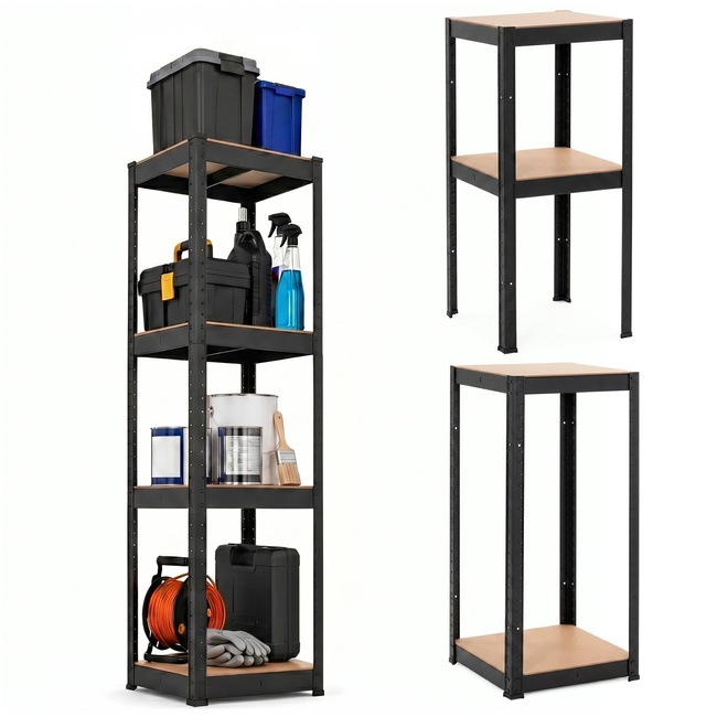 Regał magazynowy 180x40x40 cm 4-poziomowy do garażu, przechowywania 400 kg