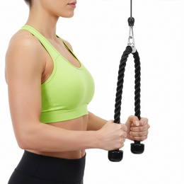 Uchwyt do ćwiczeń siłowych, linowy triceps do wyciągu górnego i dolnego