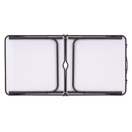 Stolik turystyczny składany kempingowy 120x60 cm stół ogrodowy na piknik, walizka, czarny